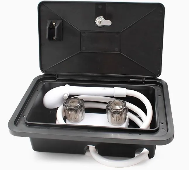 White RV Exterior Shower Head Shower Hose Kit